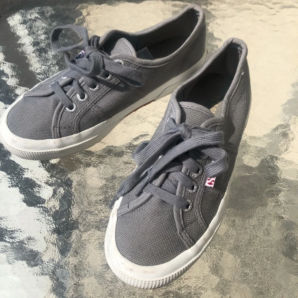 Superga Unisex Gray Cotu Classic S000010-M38 Sneakers Women's 6 Men's 4.5 - Picture 12 of 15